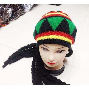 Men's Jamaican Braid Wig Beanie