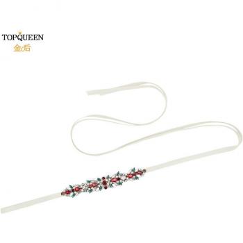 TOPQUEEN S477 Unique Rhinestone Belt for Weddings