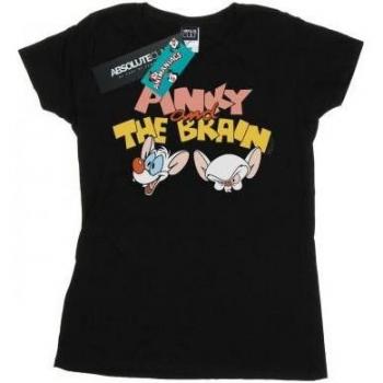 T-shirt Animaniacs Pinky e il Cervello in cotone
