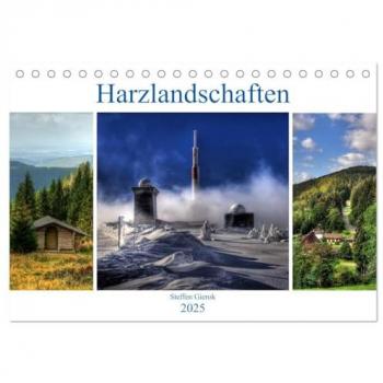 Harz Landschaften Tischkalender 2025 DIN A5 quer CALVENDO