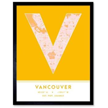 Vancouver Lettered Cityscape Print