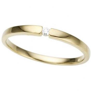 Firetti Solitärring Gold 333 mit Brillant