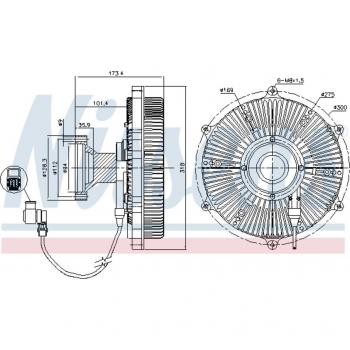 Embraiagem de Ventilador do Radiador NISSENS 86170