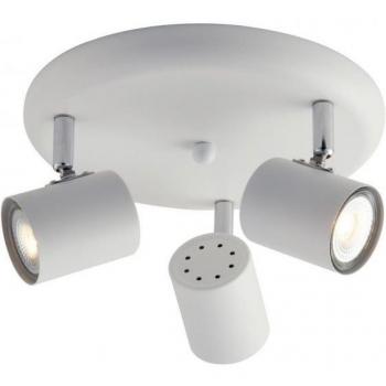 Fan Europe Spot Zero 3 Luci Bianco con attacco GU10, dimensioni 23,5x12 cm