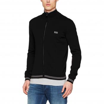 BOSS Athleisure Herren Strickjacke Zome_S18, Schwarz, Größe X-Large