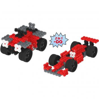 Fanclastic 100630 Turbo‑Rennfahrzeug‑Spielset 2‑in‑1 (rot, grau, weiß, schwarz)