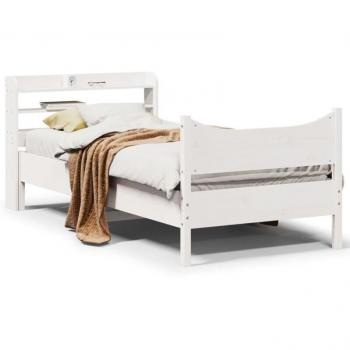 Mueble Dormitorio Torana 75x190, Cabecero de Pino Blanca