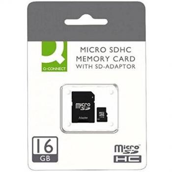 Micro SDHC Karte 16GB Q-Connect Klasse 10 mit SD-Adapter