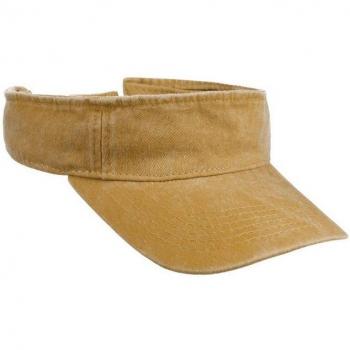 Lipodo Women’s Yellow Cotton Visor – Washed – One Size