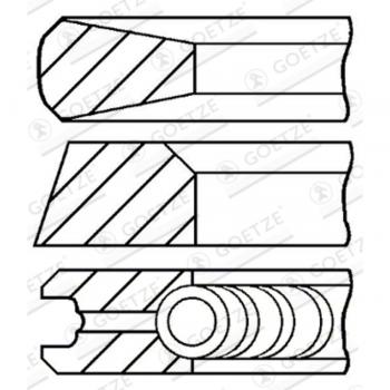 GOETZE 08-432700-00 Segments de piston