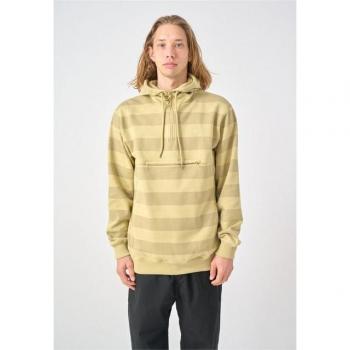 Grünes Herren-Sweatshirt „Kapuze & Streifen“ – CleptomanicX Half‑Zip, XXL