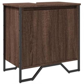 VidaXL Brown Oak Under Sink Cabinet 60 cm H x 35 cm D x 60 cm W