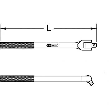 Poignées articulées BRONZEplus 3/4' 380 mm – Kit KS Tools