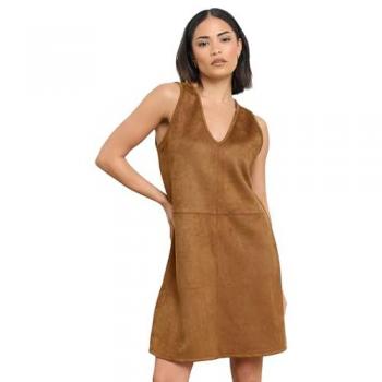 PixieGirl Petite Brown Suedette Mini Dress: PixieGirl Petite – Mini‑Kleid Braun