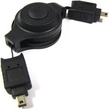 Cable FireWire 400 120cm Retráctil (4Pin-M/M)