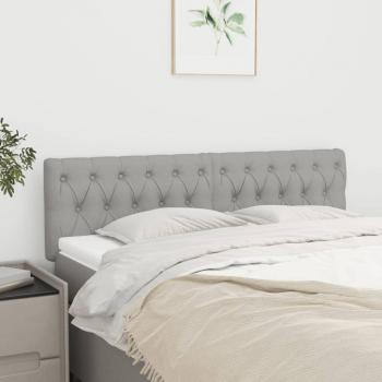 VidaXL Kopfteil, Bett Kopfteile 2 Stk. Hellgrau 72x7x78/88 cm Stoff
