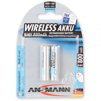 ANSMANN Wireless MaxE Micro‑AAA Batterie – 800 mAh, 2 Stück