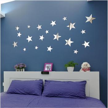 Removable Star Mirror Wall Art