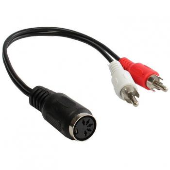 Cavo Audio 2x RCA 5-pin DIN Nero Rosso Bianco