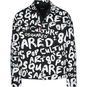 DSQUARED2 Herren Jeansjacke in Schwarz Größe 50
