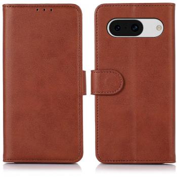 Cubierta Billetera de Cuero Sintético para Google Pixel 8a en Café