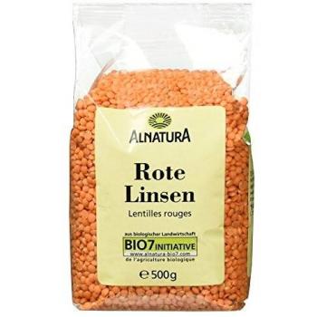 Alnatura Rote Linsen, 500 g, Bio-Qualität