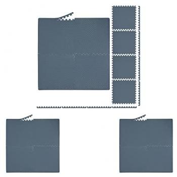 Tapis de protection pour appareils de fitness, 16x60x60 cm, EVA, gris