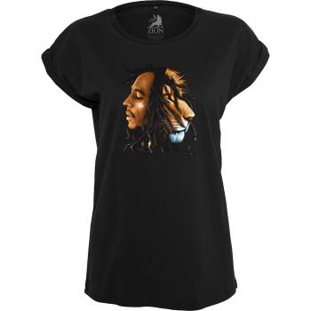Maglia Mister Tee Bob Marley Lion Face Nera XS