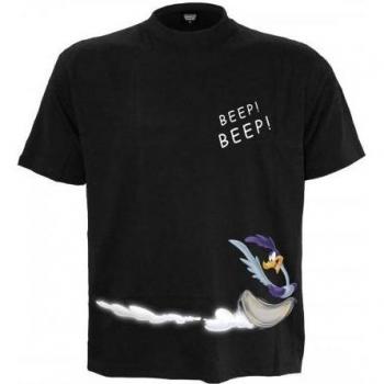 Looney Tunes T-Shirt Negra Unisex – Beep Beep con Wile E. Coyote