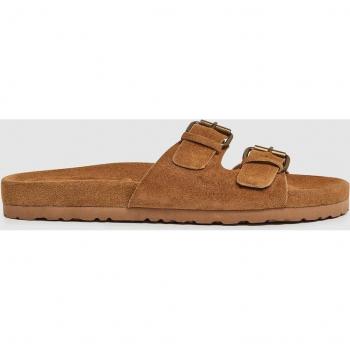 Sandalia Pepe Jeans Oban Braid de Mujer en ante con cierre doble hebilla
