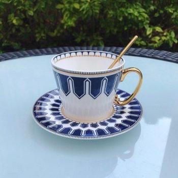 Elegant Bone China Coffee Cup and Saucer