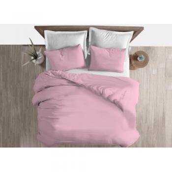 Sacco Copripiumino Matrimoniale Tinta Unita Rosa 100% Cotone Made in Italy
