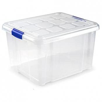 Cajas Transparentes Apilables: Ruedas + Cierre a Presión