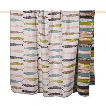 Wohndecke Decke Fisch Sardine Dusty Aqua, PAD