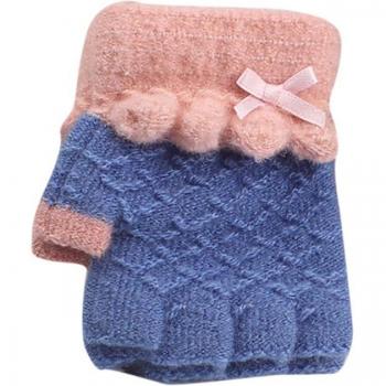 Children's Cartoon Flip Half Fingerless Gloves for Winter