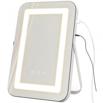 Specchio per Trucco HOMCOM con Luce a 3 Livelli – Bianco