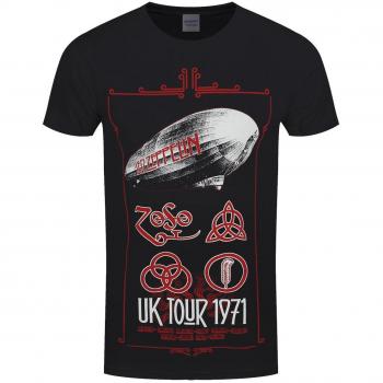 Camiseta Led Zeppelin UK Tour '71, Negro, Medium