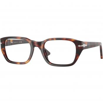 Persol PO3365V 24 Men’s Turtle‑Pattern Acetate Frames, Transparent Pillow Finish, Size 51