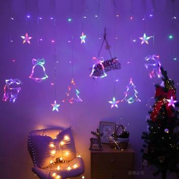 Rideau lumineux LED étoile glaçon 3,5M 110V/220V pour Noël