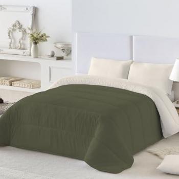 Edredón Nórdico Verde Vainilla Bicolor 250x260 cm (Cama 150 cm)