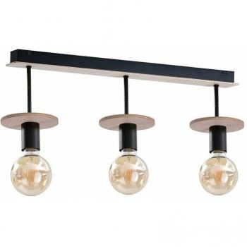 Saturn Natural Black Ceiling Spotlight Bar – 60 cm, 3×E27