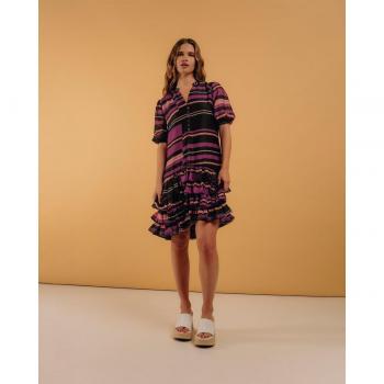 Vestido corto Niza con volantes