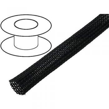 Gaine de Câble en Polyester Tressé Noir 5m 30mm 2740