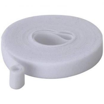 Klettverschluss‑Bündelband Weiß 15 mm, 5 m – T24CA064