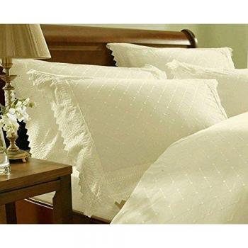 Broderie Anglaise Cream Pillowcase Pair – 50x75 cm