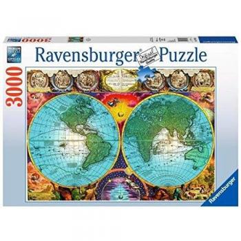 Ravensburger Puzzle 3000 Pzas Mapa Antiguo del Mundo