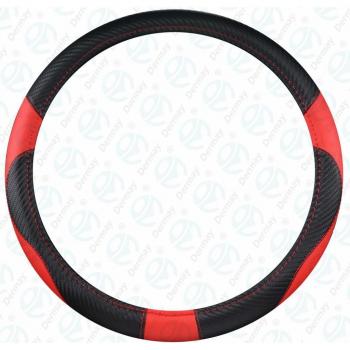 DERMAY 34cm Micro Fiber Leather Steering Wheel Cover for Peugeot 208 308 508