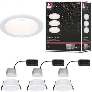 PAULMANN Cole Coin LED Ceiling Light, 6 W, 2700 K, 470 lm, Dimmable, White