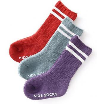 Chaussettes hautes en coton pour enfants, 5 pièces