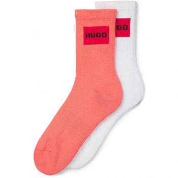 Chaussettes Hugo QSLab – Fille (Orange & Blanc), 2 Paires, 35‑38